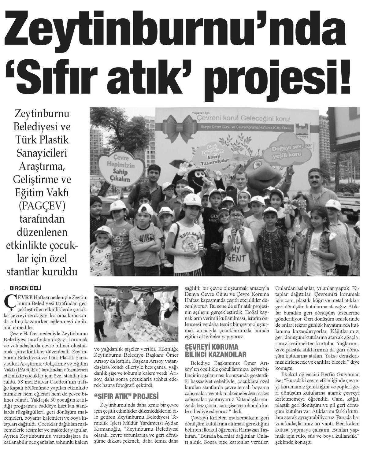 Zeytinburnu' nda Sıfır Atık Projesi Etkinliği 